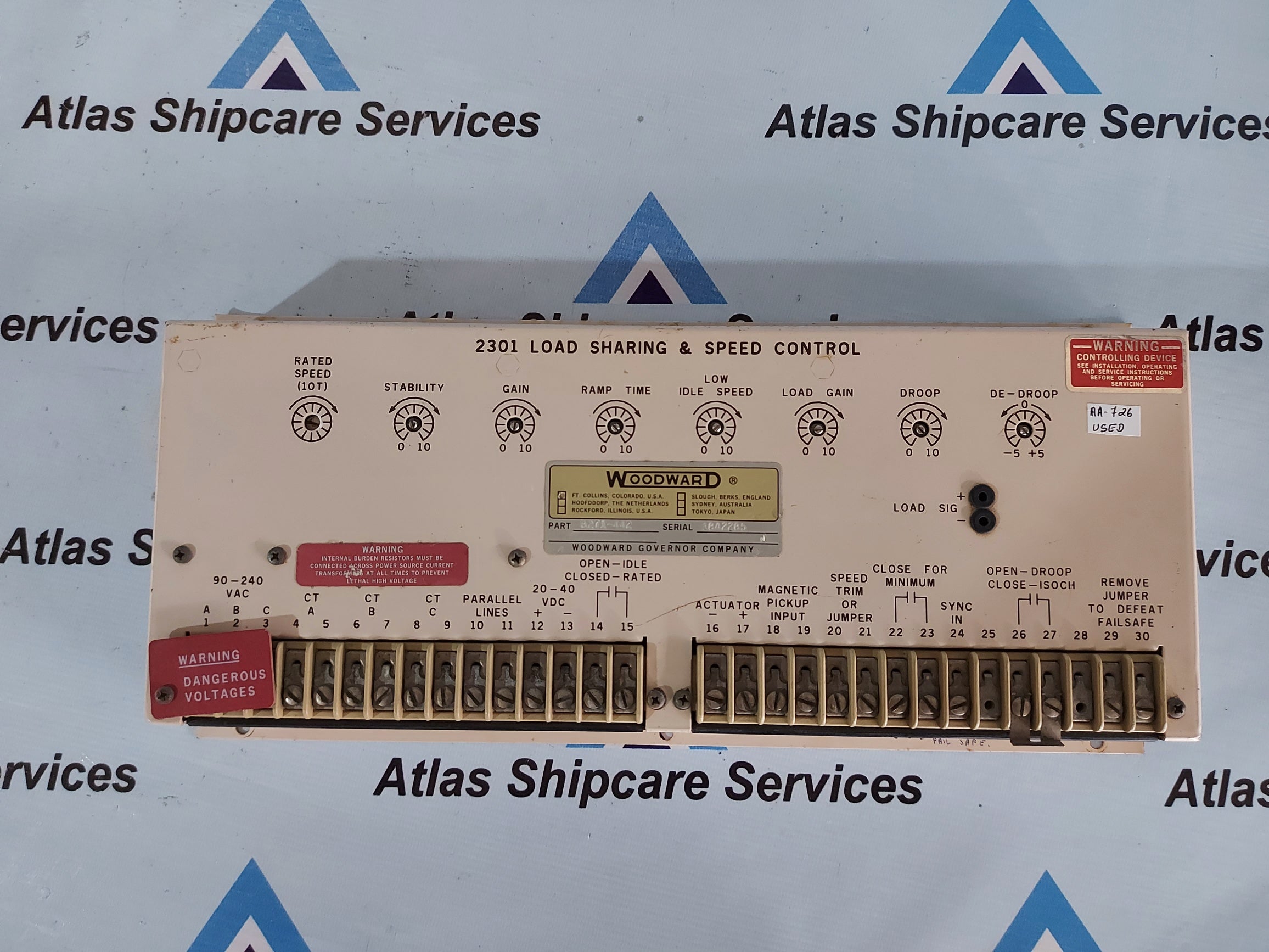 WOODWARD 8271-442 2301 LOAD SHARING & SPEED CONTROL REV.J